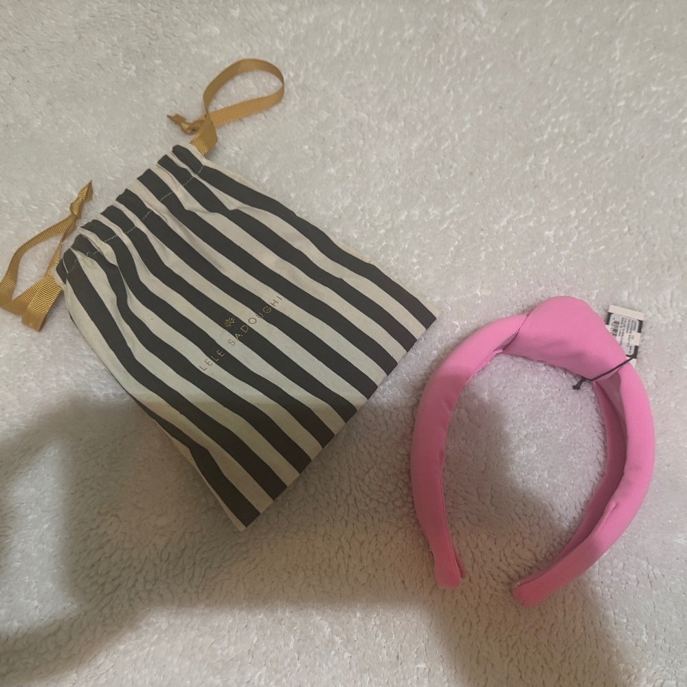 Lele Sadoughi Neoprene Knotted Headband in Bubblegum